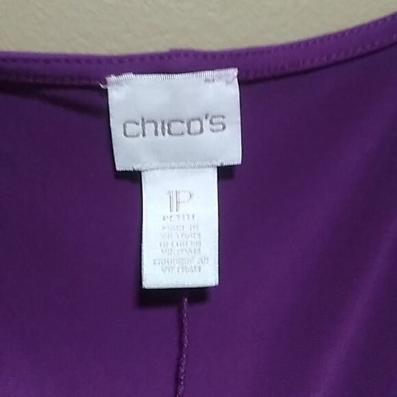 !!LIKE New Chico's Silky Soft Sleeveless Party Dress Size 1 Petite - Picture 3 of 6